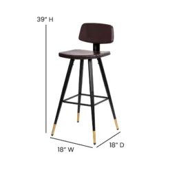 Emma And Oliver Set Of 2 Commercial Grade LeatherSoft Barstools With Gold Tipped Iron Legs 16 Emma And Oliver Set Of 2 Commercial Grade LeatherSoft Barstools With Gold Tipped Iron Legs -Home office GUEST 31097912 7994 4f9c 93ee b013924d3fad