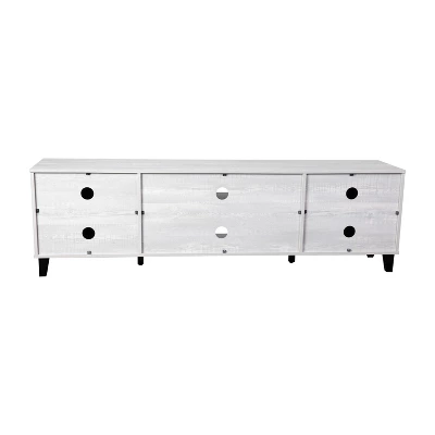 Emma And Oliver 70" Mid-Century Modern TV Stand With Doors And Adjustable Shelves In Gray For TV's Up To 60" 8 Emma And Oliver 70" Mid-Century Modern TV Stand With Doors And Adjustable Shelves In Gray For TV's Up To 60" - Image 8