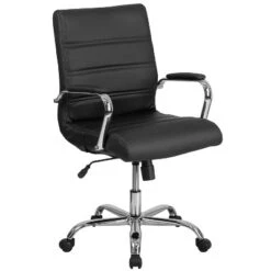 Emma And Oliver Mid-Back Executive Swivel Office Chair With Metal Frame And Arms 30 Emma And Oliver Mid-Back Executive Swivel Office Chair With Metal Frame And Arms -Home office GUEST 32400b2b 6b71 47ad b3d3 d81a92b7116f