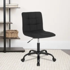 Emma And Oliver Home Office Armless Task Office Chair With Tufted Back/Seat -Home office GUEST 32b90b5b c32f 413b bfab e44879f903a2