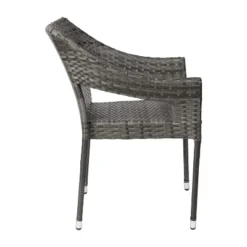 Emma And Oliver All-Weather Indoor/Outdoor Stacking Patio Dining Chairs With Steel Frame And Weather Resistant PE Rattan 21 Emma And Oliver All-Weather Indoor/Outdoor Stacking Patio Dining Chairs With Steel Frame And Weather Resistant PE Rattan -Home office GUEST 335b8413 1c2d 46bc abec 6abfa33eac35