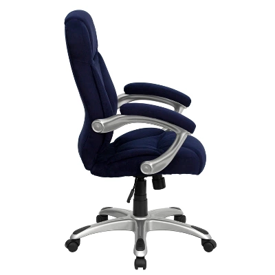 Emma And Oliver High Back Executive Ergonomic Office Chair With Silver Nylon Base And Arms 3 Emma And Oliver High Back Executive Ergonomic Office Chair With Silver Nylon Base And Arms - Image 3