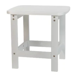 Emma And Oliver Indoor/Outdoor Polyresin Adirondack Side Table For Porch, Patio, Or Sunroom -Home office GUEST 346a01dd bf69 4de3 9986 746c0d49a73f 3