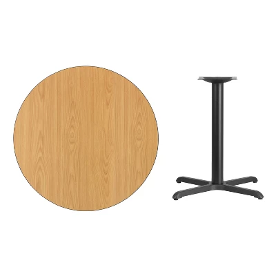 Emma And Oliver 36" Round Laminate Table Top With 30"x30" Table Height Base 1 Emma And Oliver 36" Round Laminate Table Top With 30"x30" Table Height Base