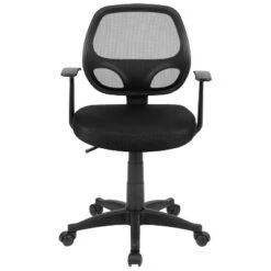 Emma And Oliver Mid-Back Black Mesh Swivel Task Office Chair With T-Arms -Home office GUEST 34890a5f b2ca 4088 afb7 fff99ed87dda