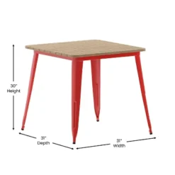 Emma And Oliver Indoor/Outdoor Dining Table, 31.5" Square All Weather Poly Resin Top With Steel Base 17 Emma And Oliver Indoor/Outdoor Dining Table, 31.5" Square All Weather Poly Resin Top With Steel Base -Home office GUEST 3578d23f baf7 4874 9249 e589a1ddc5bc