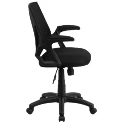 Emma And Oliver Mid-Back Designer Black Mesh Swivel Task Office Chair With Open Arms 16 Emma And Oliver Mid-Back Designer Black Mesh Swivel Task Office Chair With Open Arms -Home office GUEST 359de9d7 37c2 4d02 a16b e9db4b93a57b