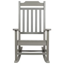 Emma And Oliver Set Of 2 All-Weather Poly Resin Faux Wood Rocking Chairs For Porch &Patio -Home office GUEST 37f3e708 d2d5 4f15 a270 e7bc3911660a