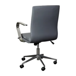 Emma And Oliver Modern Upholstered Mid-Back Home Office Chair With Arms And 5 Star Base -Home office GUEST 389ee153 a198 4521 bea6 40f016f357fe