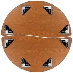 Emma And Oliver 2 Piece 47.5" Circle Wave Collaborative Grey Adjustable Activity Table Set -Home office GUEST 39427406 1dc3 4733 87e5 2a437963002d