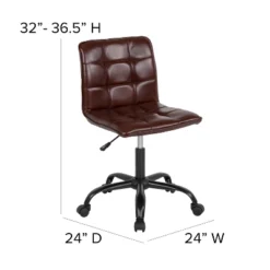 Emma And Oliver Home Office Armless Task Office Chair With Tufted Back/Seat -Home office GUEST 39932b85 8a4d 4a56 87ec f0b4b5abe1b7