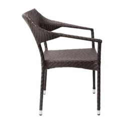Emma And Oliver Modern All-Weather Patio Dining Chair With Fade And Weather Resistant PE Rattan And Reinforced Steel Frame -Home office GUEST 39ab186f 943c 4142 86a7 227b68c36ed7