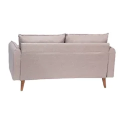 Emma And Oliver Upholstered Mid-Century Modern Pocket Spring Loveseat With Wooden Legs And Removable Back Cushions -Home office GUEST 39c11754 4793 40b5 a741 4d9ae3a41b2a