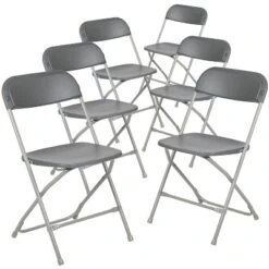 Emma And Oliver Set Of 6 Stackable Folding Plastic Chairs - 650 LB Weight Capacity -Home office GUEST 3a27e3a2 fc40 4af3 bc8a 8181aedda8c7