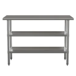 Emma And Oliver NSF Certified Stainless Steel 18 Gauge Work Table With 2 Undershelves -Home office GUEST 3a62fdee 8450 4346 9a22 24ef1731a4a9