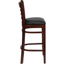Emma And Oliver Ladder Back Wooden Restaurant Dining Barstool -Home office GUEST 3aa295e7 baa9 4bf4 87e6 55a9806be703