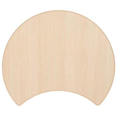 Emma And Oliver 25.125"W X 35.5"L Crescent Natural Plastic Adjustable Activity Table-Seats 4 5 Emma And Oliver 25.125"W X 35.5"L Crescent Natural Plastic Adjustable Activity Table-Seats 4 - Image 5