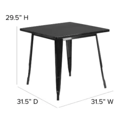 Emma And Oliver Commercial Grade 31.5" Square Colorful Metal Indoor-Outdoor Dining Table 17 Emma And Oliver Commercial Grade 31.5" Square Colorful Metal Indoor-Outdoor Dining Table -Home office GUEST 3afe39e4 b0eb 4141 bb5b 90ccc211a39e