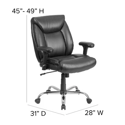 Emma And Oliver 24/7 500 Lb. Big & Tall Executive Swivel Ergonomic Office Chair With Loop Arms 3 Emma And Oliver 24/7 500 Lb. Big & Tall Executive Swivel Ergonomic Office Chair With Loop Arms - Image 3