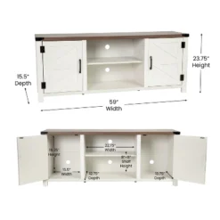 Emma And Oliver 59 Inch Barn Door TV Stand Fits Up To 65" TV's With Adjustable Shelf 17 Emma And Oliver 59 Inch Barn Door TV Stand Fits Up To 65" TV's With Adjustable Shelf -Home office GUEST 3b63d7e8 a67b 4be6 b324 eda95d407342