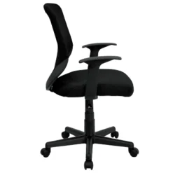 Emma And Oliver Mid-Back Black Mesh Tapered Back Swivel Task Office Chair With T-Arms 15 Emma And Oliver Mid-Back Black Mesh Tapered Back Swivel Task Office Chair With T-Arms -Home office GUEST 3dc10408 7162 40bc 8c7a 423bfa7459ac