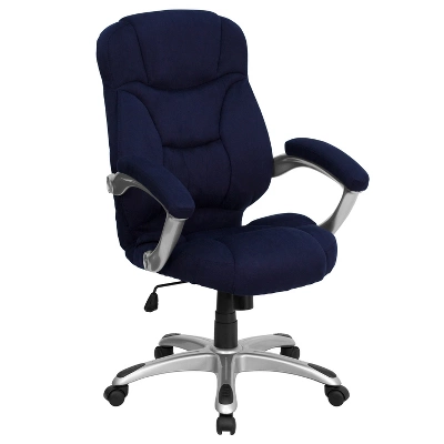 Emma And Oliver High Back Executive Ergonomic Office Chair With Silver Nylon Base And Arms 6 Emma And Oliver High Back Executive Ergonomic Office Chair With Silver Nylon Base And Arms - Image 6