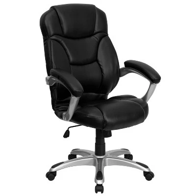 Emma And Oliver High Back Executive Ergonomic Office Chair With Silver Nylon Base And Arms 9 Emma And Oliver High Back Executive Ergonomic Office Chair With Silver Nylon Base And Arms - Image 9