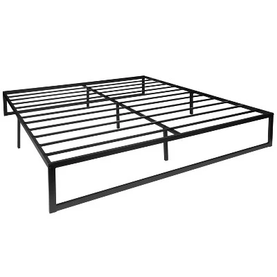 Emma And Oliver 14" Metal Platform Bed With Steel Slat Support And 12.5" Of Underbed Storage - No Box Spring Or Foundation Required 2 Emma And Oliver 14" Metal Platform Bed With Steel Slat Support And 12.5" Of Underbed Storage - No Box Spring Or Foundation Required - Image 2