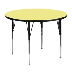 Emma And Oliver 48" Round Laminate Adjustable Activity Table -Home office GUEST 42a5c86f 9e17 4468 940d 07a851df89f9