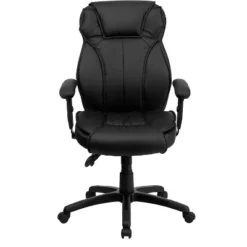 Emma And Oliver High Back Black LeatherSoft Multifunction Ergonomic Office Chair, Lumbar Knob -Home office GUEST 42e083fd c549 46d7 9573 d4e1b3c24281