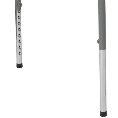 Emma And Oliver 2.79-Foot Square Height Adjustable Granite White Plastic Folding Table 5 Emma And Oliver 2.79-Foot Square Height Adjustable Granite White Plastic Folding Table - Image 5