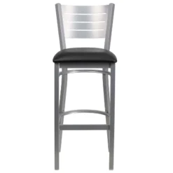 Emma And Oliver Silver Slat Back Metal Restaurant Dining Barstool 17 Emma And Oliver Silver Slat Back Metal Restaurant Dining Barstool -Home office GUEST 4535e0cf 0902 41de adca 71bd3353a524
