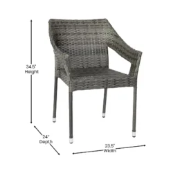 Emma And Oliver All-Weather Indoor/Outdoor Stacking Patio Dining Chairs With Steel Frame And Weather Resistant PE Rattan 18 Emma And Oliver All-Weather Indoor/Outdoor Stacking Patio Dining Chairs With Steel Frame And Weather Resistant PE Rattan -Home office GUEST 46820a59 d0f6 4e4d 8c27 1579e30e6acf