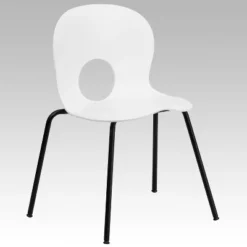 Emma And Oliver Multipurpose Designer Plastic Cafe Stack Chair -Home office GUEST 497bcdf8 c9ed 487a 95fd d79d9b19d9b5