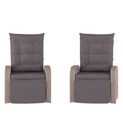Emma And Oliver Aritzo Set Of 2 Wicker Rattan Patio Recliner Lounge Chairs With Side Flip-Up Tables For Indoor/Outdoor Use 28 Emma And Oliver Aritzo Set Of 2 Wicker Rattan Patio Recliner Lounge Chairs With Side Flip-Up Tables For Indoor/Outdoor Use -Home office GUEST 4a158d39 7ff9 4131 8395 ab119f682fca
