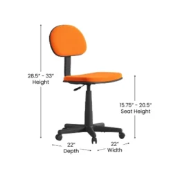 Emma And Oliver Adjustable Mesh Swivel Task Office Chair - Low Back Student Desk Chair -Home office GUEST 4b38cdce 44f4 4604 ba38 1837e4067060