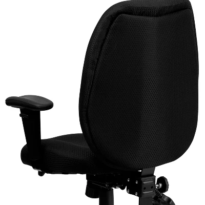 Emma And Oliver High Back Fabric 3-Paddle Ergonomic Swivel Office Chair Adjustable Arms 5 Emma And Oliver High Back Fabric 3-Paddle Ergonomic Swivel Office Chair Adjustable Arms - Image 5