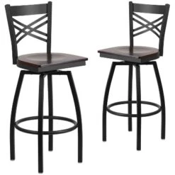 Emma And Oliver 2 Pack "X" Back Swivel Metal Barstool 18 Emma And Oliver 2 Pack "X" Back Swivel Metal Barstool -Home office GUEST 4c485e9c 4b49 423c 92a9 c34c09c2b788