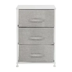 Emma And Oliver 3 Drawer Vertical Storage Dresser With Wood Top & Fabric Pull Drawers -Home office GUEST 4c8a2ad6 debd 4b9e 9486 9f34bcd4bd66