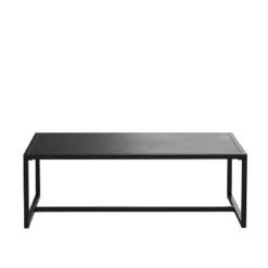 Emma And Oliver All-Weather Commercial Grade Indoor/Outdoor Steel Patio Coffee Table In Black -Home office GUEST 4c96c646 01f4 4bd8 a376 e6d239ac2ed3