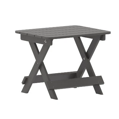 Emma And Oliver Portable Folding HDPE Adirondack Side Table For Indoor/Outdoor Use 12 Emma And Oliver Portable Folding HDPE Adirondack Side Table For Indoor/Outdoor Use - Image 12