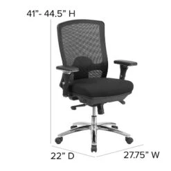 Emma And Oliver 24/7 350 Lb. Big & Tall Black Mesh Synchro-Tilt Swivel Ergonomic Office Chair 12 Emma And Oliver 24/7 350 Lb. Big & Tall Black Mesh Synchro-Tilt Swivel Ergonomic Office Chair -Home office GUEST 4d2a7bc8 2968 4b11 8e3e 264db92ffcfa