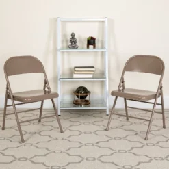 Emma And Oliver 2 Pack Home & Office Portable Party Events Steel Metal Folding Chair