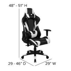 Emma And Oliver Racing Gaming Ergonomic Chair With Fully Reclining Back In Red LeatherSoft -Home office GUEST 513a4ea4 4248 49cb 933e aa97fd7c96b7