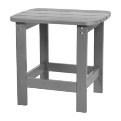 Emma And Oliver Indoor/Outdoor Polyresin Adirondack Side Table For Porch, Patio, Or Sunroom -Home office GUEST 514c53b7 dc38 43fd acc0 593cd35fc49b