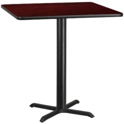 Emma And Oliver 42" Square Laminate Table Top With 33"x33" Bar Height Table Base -Home office GUEST 52c97549 c282 4222 a24d f8e997a1f3ff