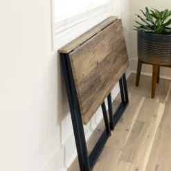 Emma And Oliver Small 36" Rustic Natural Home Office Folding Computer Desk - Laptop Desk -Home office GUEST 53818e11 0563 4166 946e 9162e920f4b2