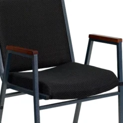 Emma And Oliver Heavy Duty Black Dot Fabric Stack Chair With Arms -Home office GUEST 54999613 dad8 4aa3 b916 87a607c351eb