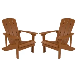 Emma And Oliver 2 Pack Outdoor All-Weather Poly Resin Wood Adirondack Chairs 28 Emma And Oliver 2 Pack Outdoor All-Weather Poly Resin Wood Adirondack Chairs -Home office GUEST 568087db fa66 44e4 9176 a59c7410747a