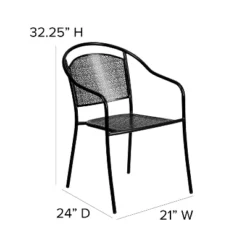 Emma And Oliver Commercial Grade 5 Pack Indoor-Outdoor Steel Patio Arm Chair With Round Back 16 Emma And Oliver Commercial Grade 5 Pack Indoor-Outdoor Steel Patio Arm Chair With Round Back -Home office GUEST 57c5c83a 06d7 4385 b542 6383675633b5